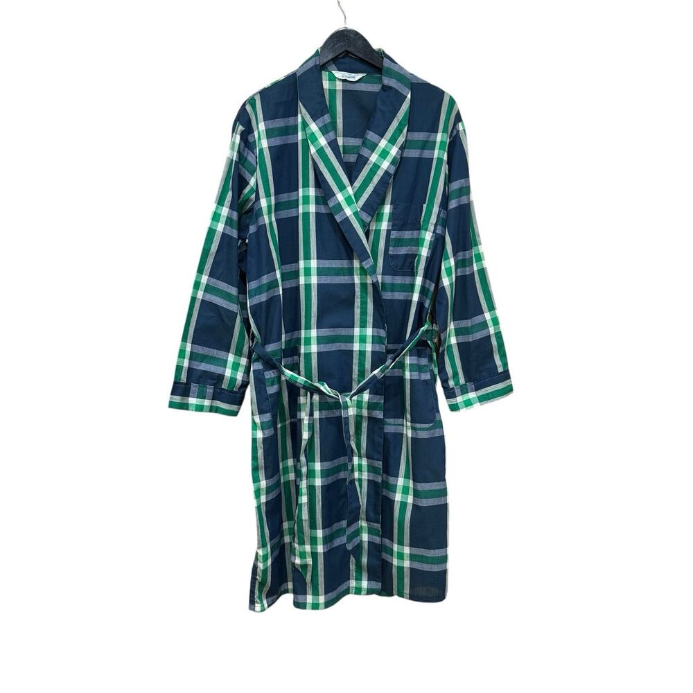 Vintage Montgomery Ward Plaid Lounge Robe 50s 60s Mod Rockabilly Sz Large